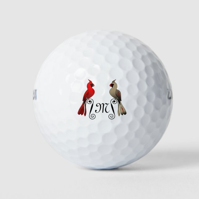 Northern Cardinal SongBird Golf Balls (Front)