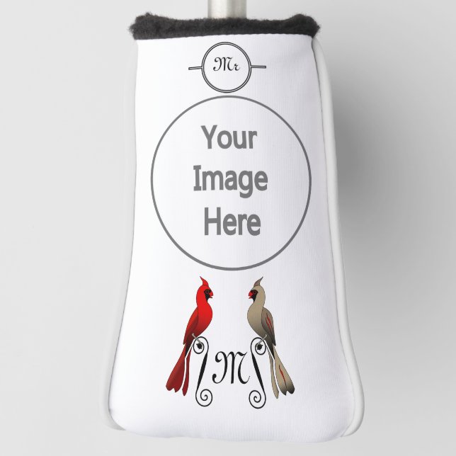 Northern Cardinal SongBird Golf Head Cover (Rotate 90)