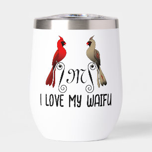 Northern Cardinal SongBird Thermal Wine Tumbler