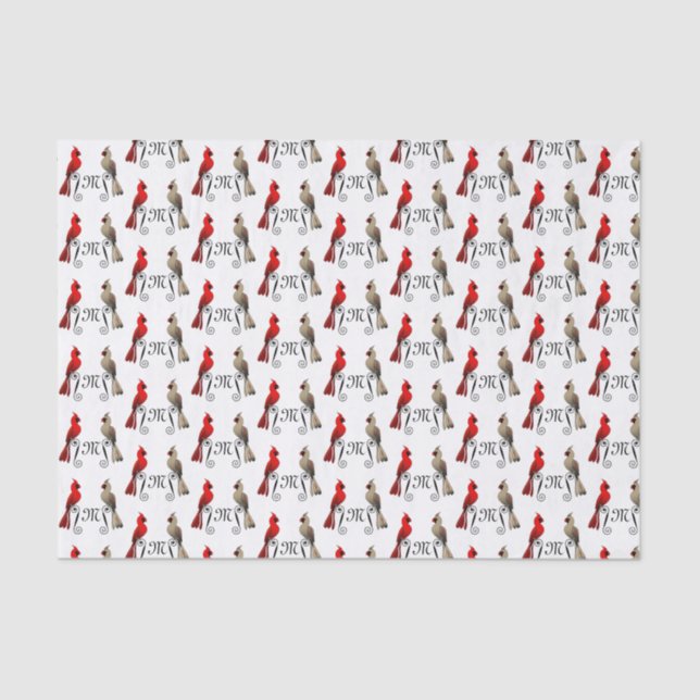 Northern Cardinal SongBird Tissue Paper (Front)