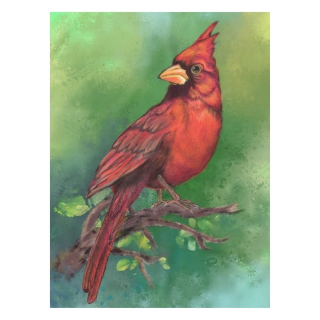 Northern Cardinal Tablecloth (Front)