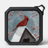 Northern Cardinal Winter Snow Bluetooth Speaker (Front)