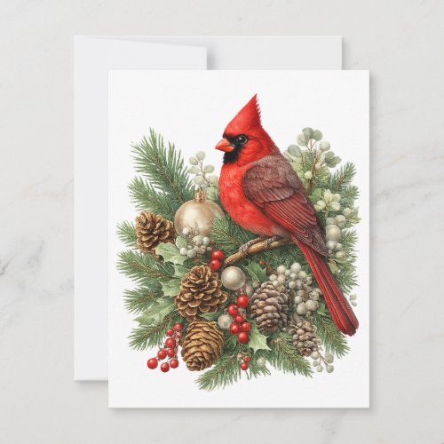 Northern Cardinal Winter Songbirds Collection  Note Card
