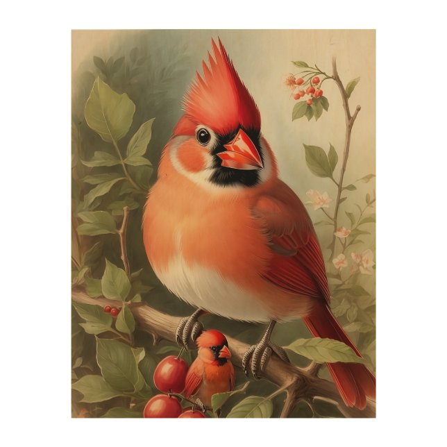 Northern Cardinal Wood Wall Art (Front)