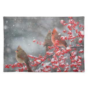 Northern Cardinals Marion, Illinois Cloth Placemat