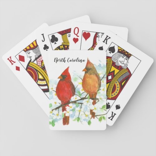 Northern Cardinals North Carolina Birds Playing Cards