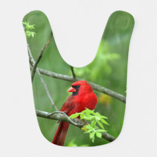 Northern cardinals on the tree baby bib
