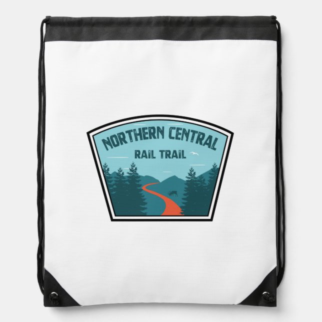 Northern Central Rail Trail Drawstring Bag (Front)