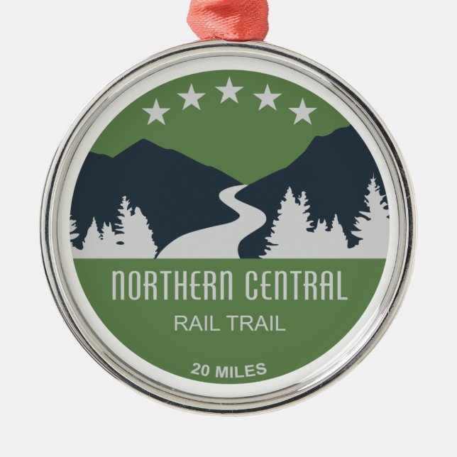 Northern Central Rail Trail Metal Ornament (Front)