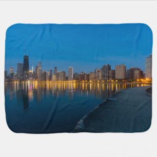 Northern Chicago Cityscape Baby Blanket