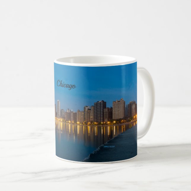 Northern Chicago Cityscape Coffee Mug (Front Right)