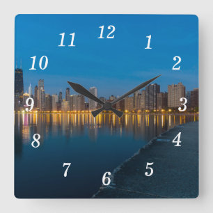 Northern Chicago Cityscape Wall Clock