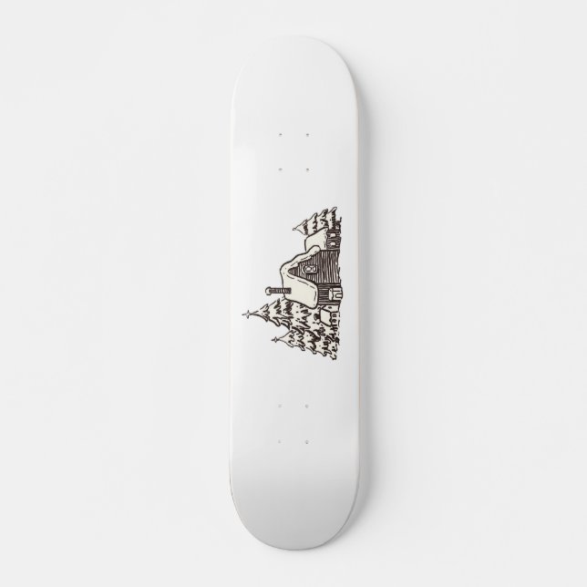 northern Christmas cabin  Skateboard (Front)