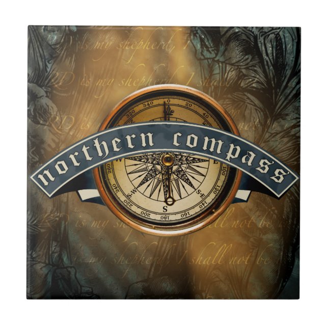 Northern Compass Ceramic Tile (Front)