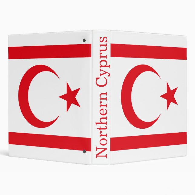 Northern Cyprus Flag 3 Ring Binder (Background)