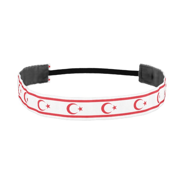 Northern Cyprus Flag Athletic Headband (Front)