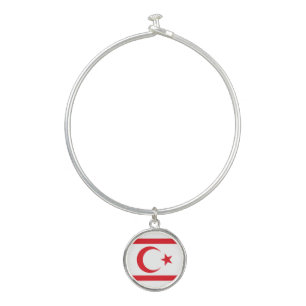 Northern Cyprus Flag Bangle Bracelet