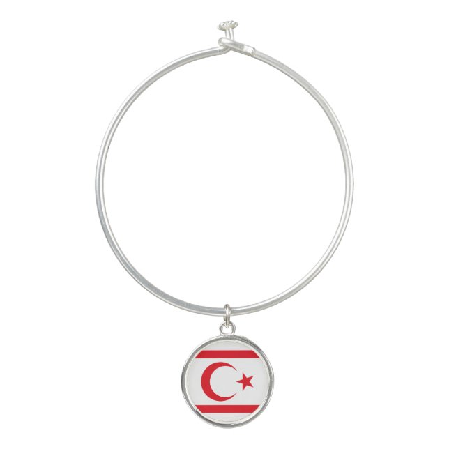 Northern Cyprus Flag Bangle Bracelet (Front)