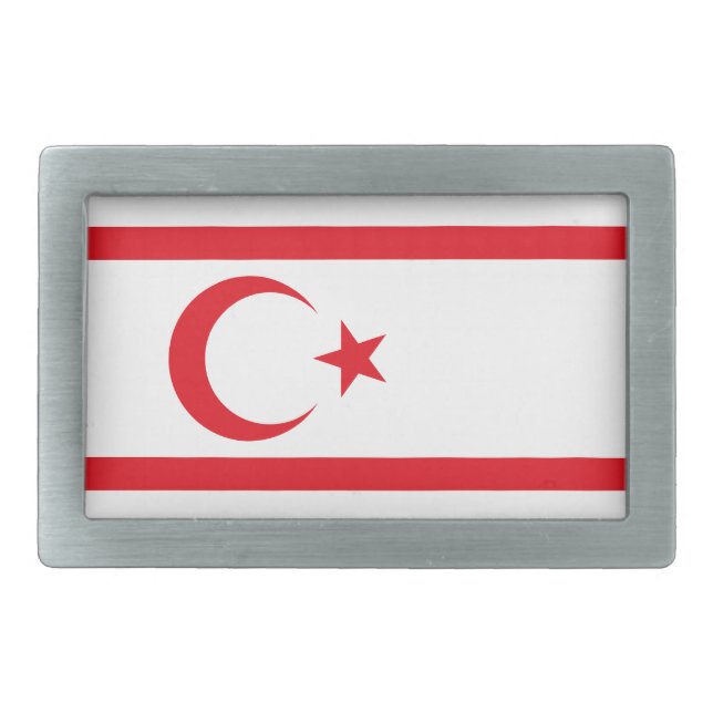 Northern Cyprus Flag Belt Buckle (Front)