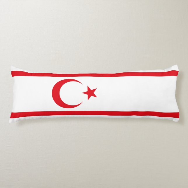 Northern Cyprus Flag Body Pillow (Front)