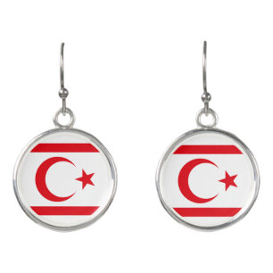 Northern Cyprus Flag Earrings