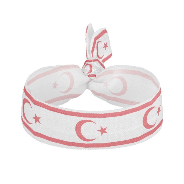Northern Cyprus Flag Elastic Hair Tie (Front)