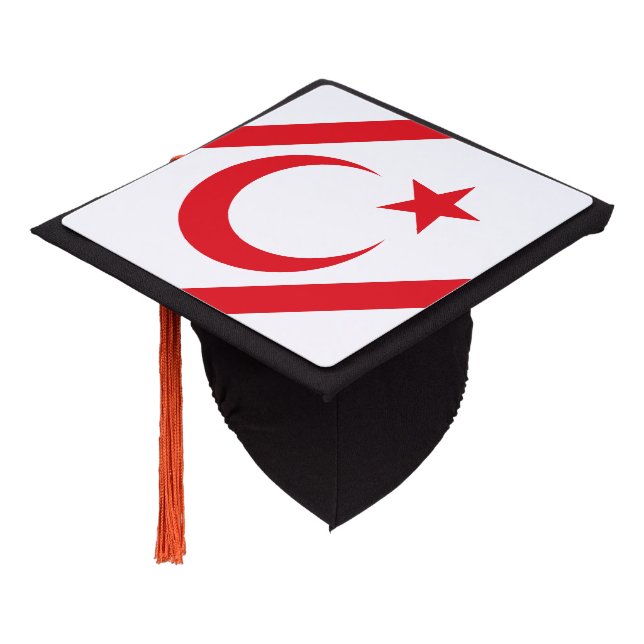 Northern Cyprus Flag Graduation Cap Topper (Angled)