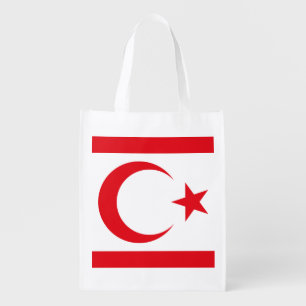 Northern Cyprus Flag Grocery Bag