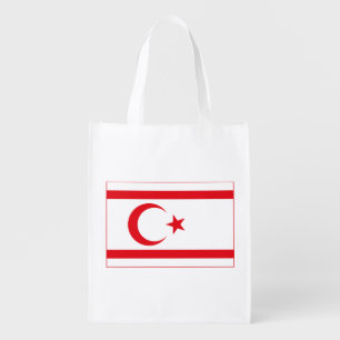 Northern Cyprus Flag Grocery Bag