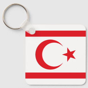 Northern Cyprus Flag Keychain