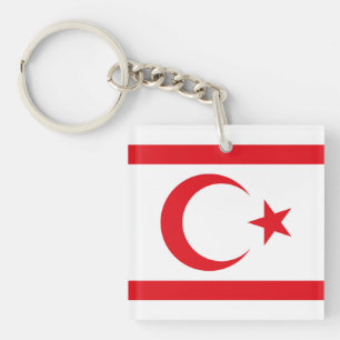Northern Cyprus Flag Keychain