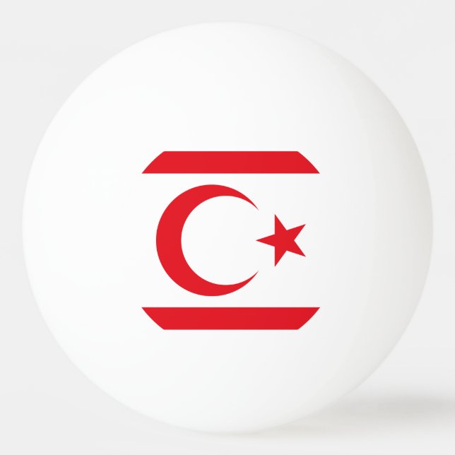 Northern Cyprus Flag Ping Pong Ball (Front)