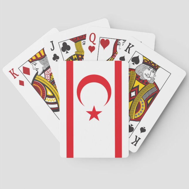 Northern Cyprus Flag Poker Cards (Back)