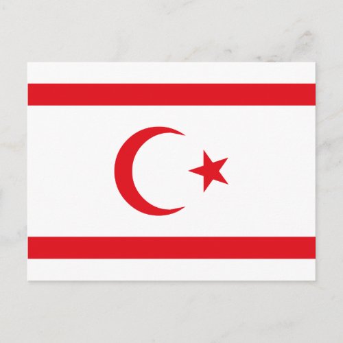 Northern Cyprus Flag Postcard