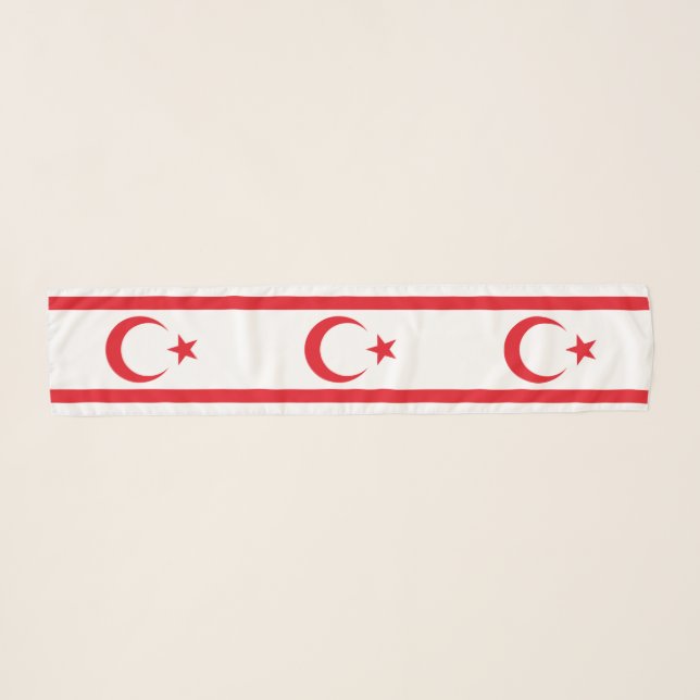 Northern Cyprus Flag Scarf (Front (Horizontal))