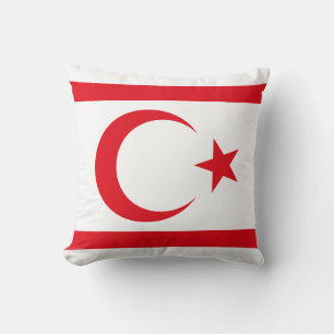 Northern Cyprus Flag Throw Pillow