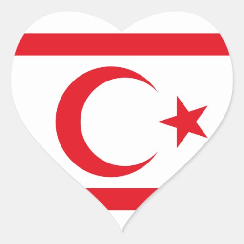 northern cyprus heart sticker