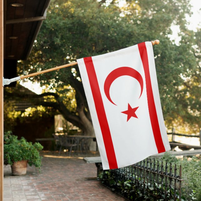 Northern Cyprus House Flag (In SItu)