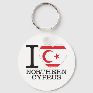 Northern Cyprus Love v2 Keychain