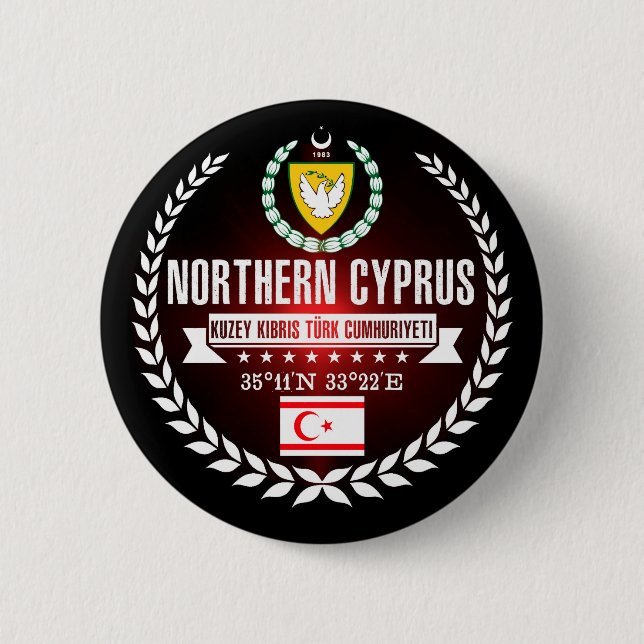 Northern Cyprus Pinback Button (Front)