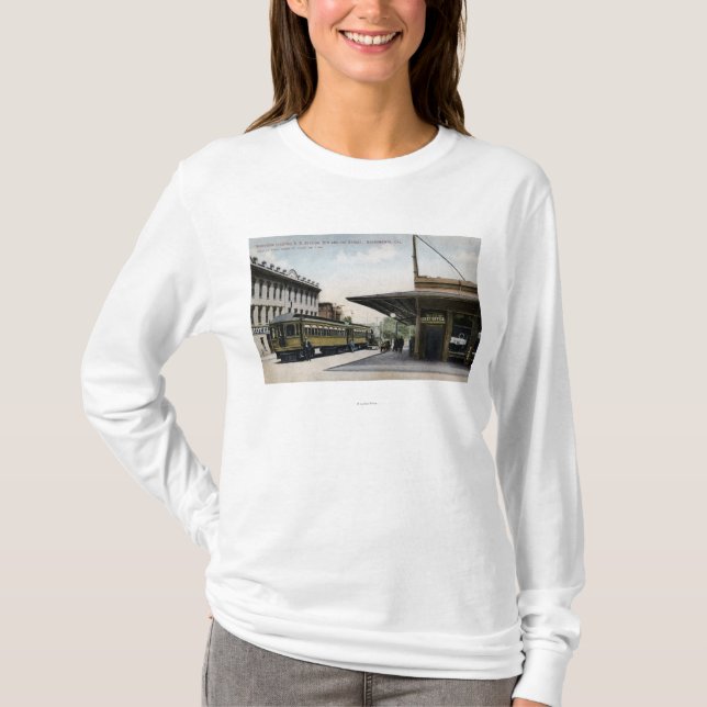 Northern Electric Railroad Station T-Shirt (Front)