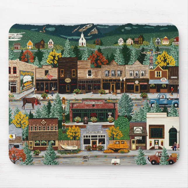"Northern Exposure" ~ Roslyn, Washington Mouse Pad (Front)