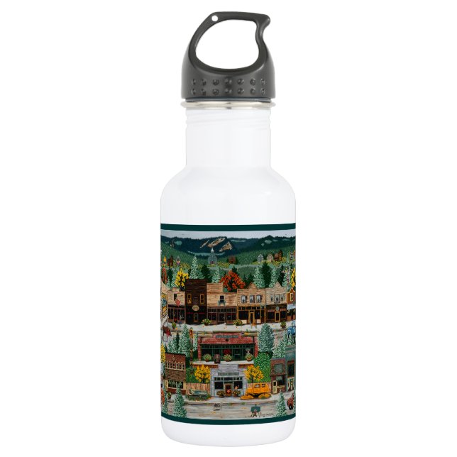 "Northern Exposure" ~ Roslyn, Washington Water Bottle (Front)