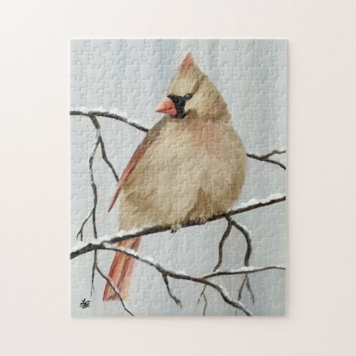 Northern Female Common Cardinal Jigsaw Puzzle
