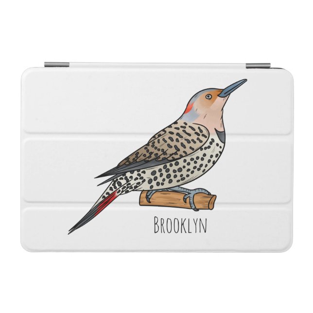 Northern flicker bird cartoon illustration iPad mini cover (Horizontal)