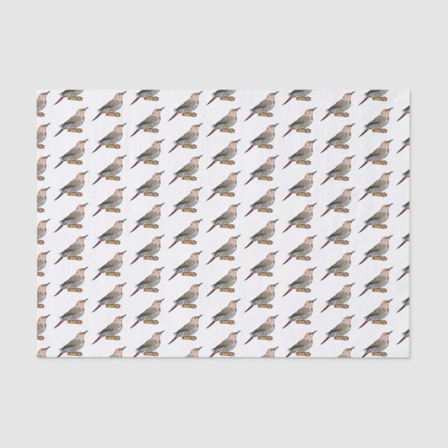 Northern flicker bird cartoon illustration  tissue paper (Front)