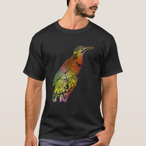 Northern Flicker Birdwatching Ornithologist T_Shirt