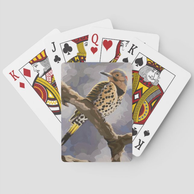 Northern Flicker Poker Cards (Back)