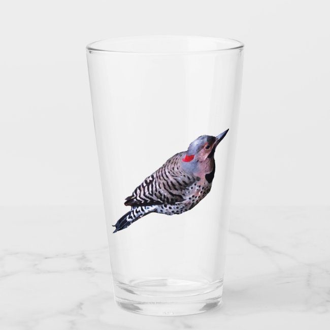 Northern Flicker Woodpecker Bird Glass Tumbler