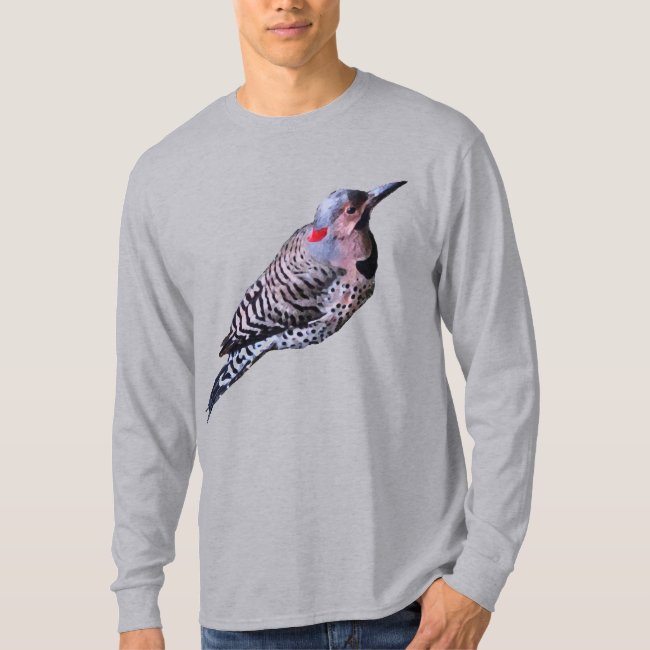 Northern Flicker Woodpecker Bird Long Sleeve Shirt